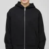 boohooMAN 330GSM Oversized Boxy Zip Through Hoodie | Basics - Elevated | Hoodies & Sweats