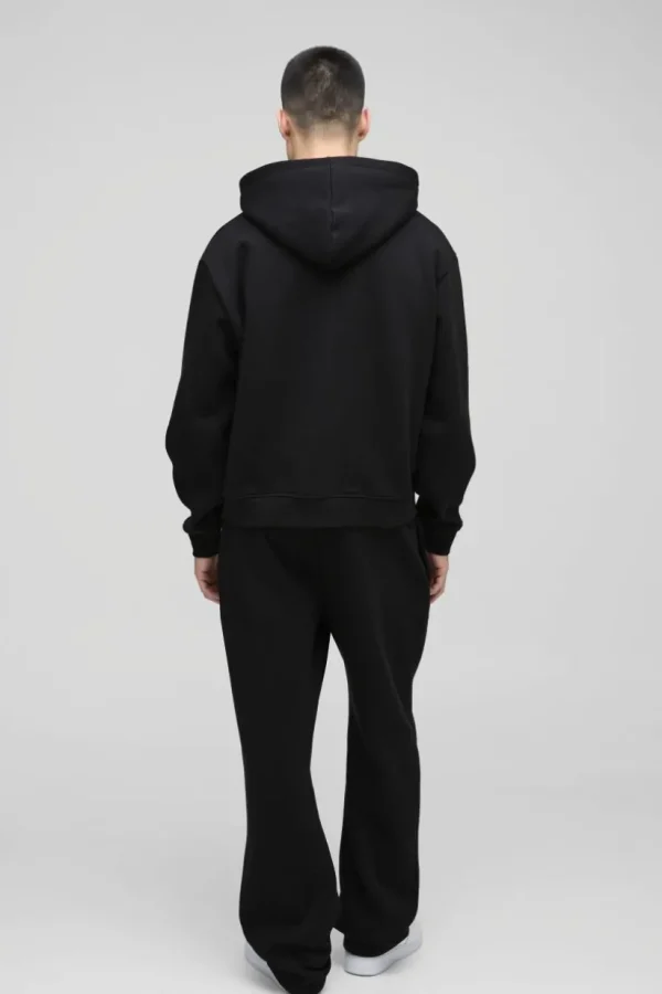 boohooMAN 330GSM Oversized Boxy Zip Through Hoodie | Basics - Elevated | Hoodies & Sweats