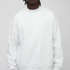 boohooMAN 330GSM Oversized Extended Neck Sweatshirt | Basics - Elevated | Hoodies & Sweats