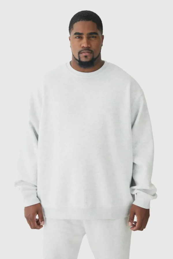 boohooMAN 330GSM Plus Oversized Sweatshirt In | Hoodies & Sweats | T-Shirts