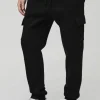 boohooMAN 330GSM Slim Fit Basic Cargo Jogger | Trousers | Joggers