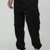 boohooMAN 330GSM Tall Oversized Cargo Jogger In | Trousers | Joggers