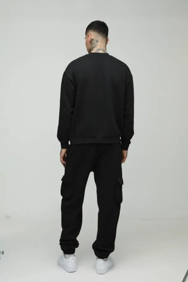 boohooMAN 330GSM Tall Oversized Cargo Jogger In | Trousers | Joggers