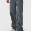 boohooMAN Half Elasticated Waist Baggy Chino Trousers | Trousers