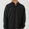 boohooMAN Heavyweight Interlock V Neck Polo | Going Out | Hoodies & Sweats