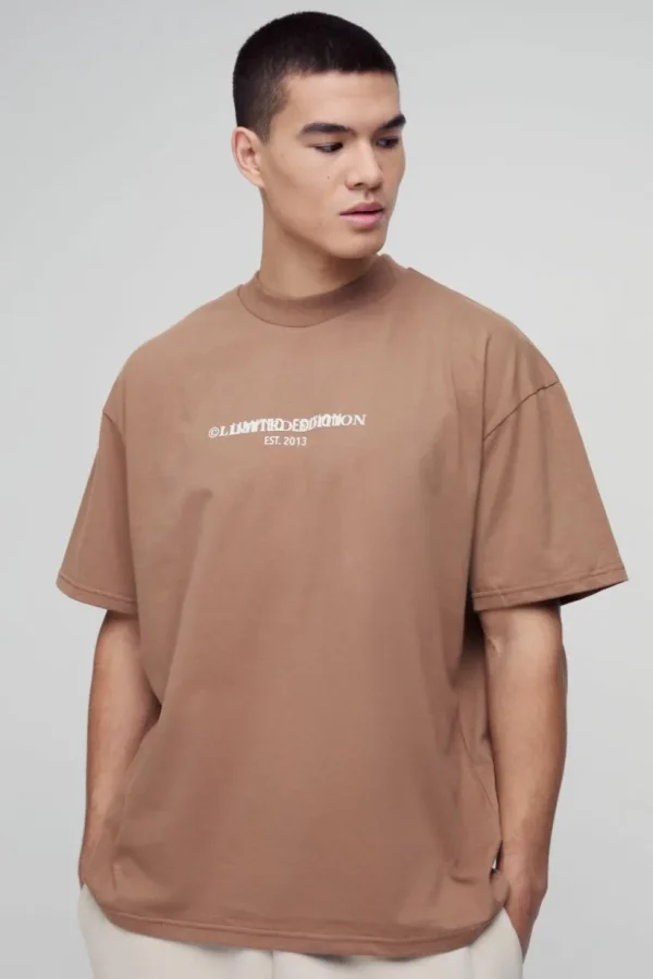 boohooMAN Heavyweight Limited Oversized T-shirt | Going Out Tops | Going Out