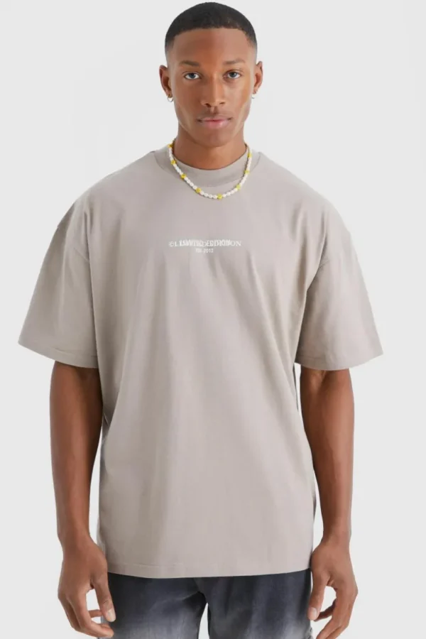 boohooMAN Heavyweight Limited Oversized T-shirt | Going Out Tops | Going Out