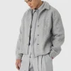 boohooMAN Heavyweight Oversized Boucle Overshirt | Going Out