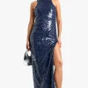 boohoo High Neck Column Sequin Maxi Dress | Women Shirts | Foundation