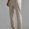 boohooMAN High Rise 4 Way Stretch Tapered Trousers | Trousers