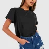 boohoo High Rise Distressed Denim Mom Shorts | Women Shirts | Foundation