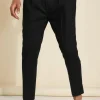 boohooMAN High Rise Tapered Crop Tailored Trouser | Going Out | Suits & Tailoring