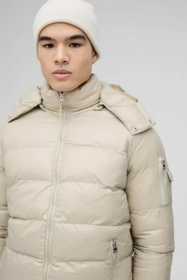 boohooMAN High Shine Padded Puffer Jacket in | Man | Coats & Jackets