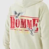 boohooMAN Homme Dove Printed Zip Through Hoodie | Hoodies & Sweats