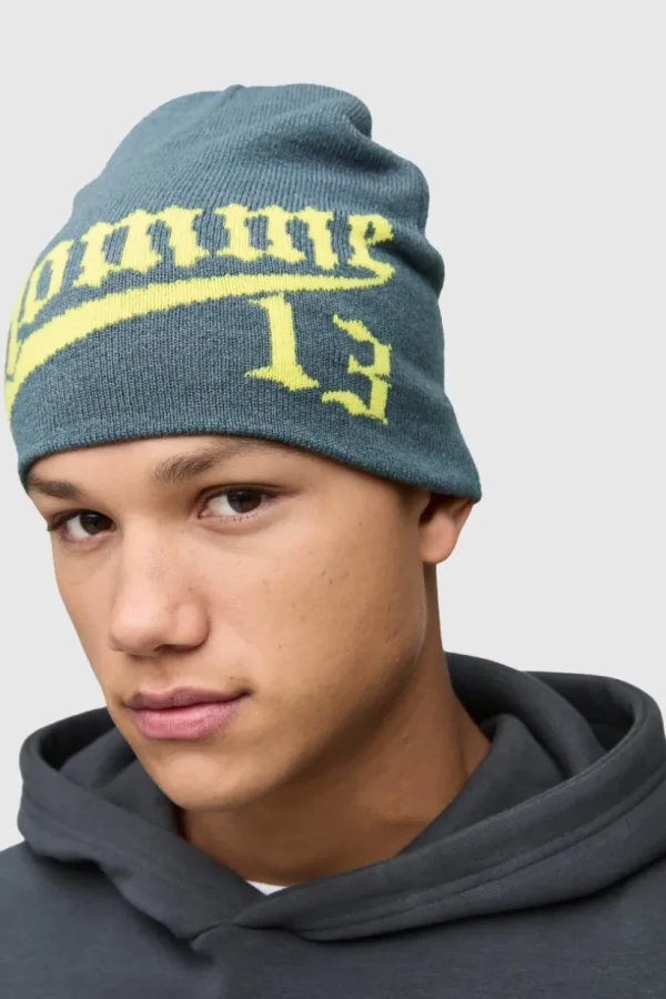 boohooMAN Homme Graphic Beanie | Hats & Caps