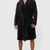 boohooMAN Hooded Dressing Gown | Loungewear