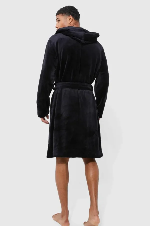 boohooMAN Hooded Dressing Gown | Loungewear