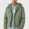 boohooMAN Hooded Padded Mid Length Parka In | Man | Coats & Jackets