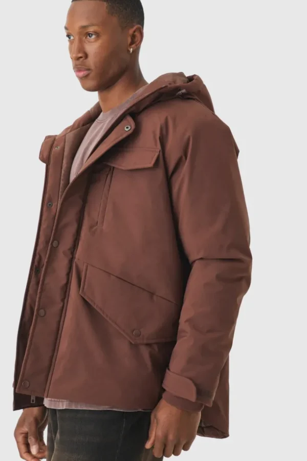 boohooMAN Hooded Parka In | Coats & Jackets