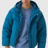 boohooMAN Hooded Puffer Coat In | Man | Coats & Jackets