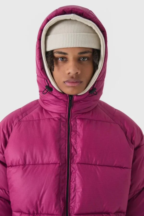 boohooMAN Hooded Ripstop Puffer Jacket In | Man | Coats & Jackets