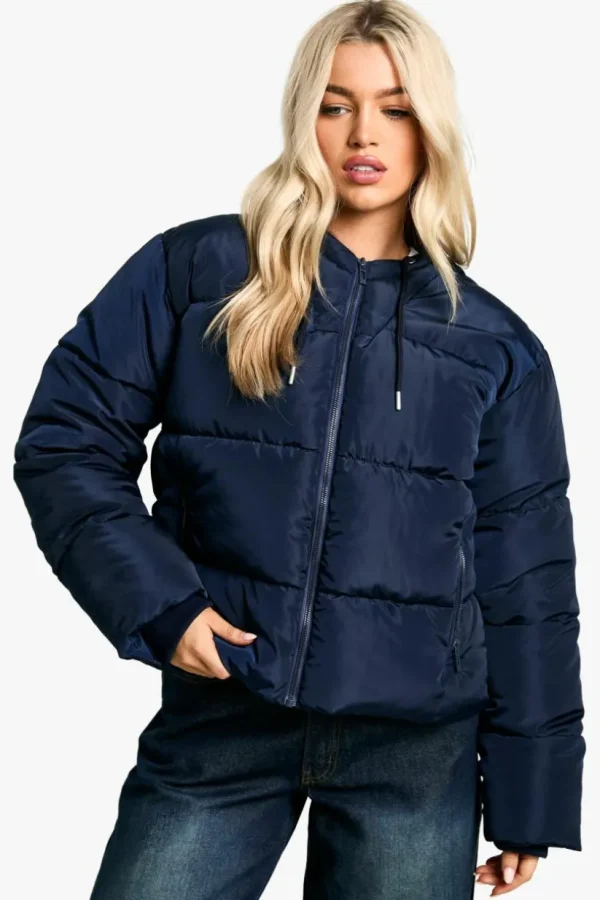 boohoo Hooded Short Puffer | Women Shirts | Foundation