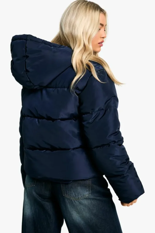 boohoo Hooded Short Puffer | Women Shirts | Foundation