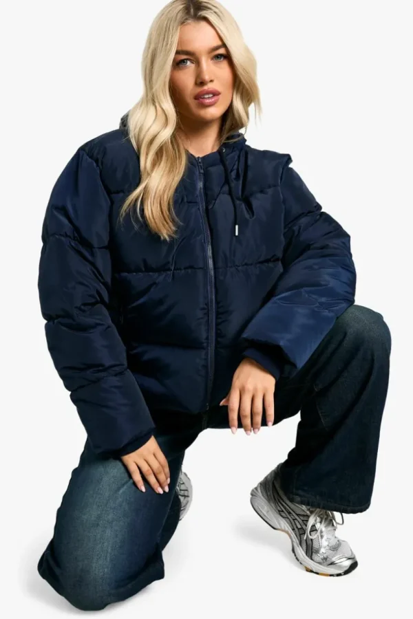 boohoo Hooded Short Puffer | Women Shirts | Foundation