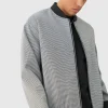 boohooMAN Houndstooth Checked Regular Fit Smart Bomber Jacket | Suits & Tailoring | Suits & Tailoring