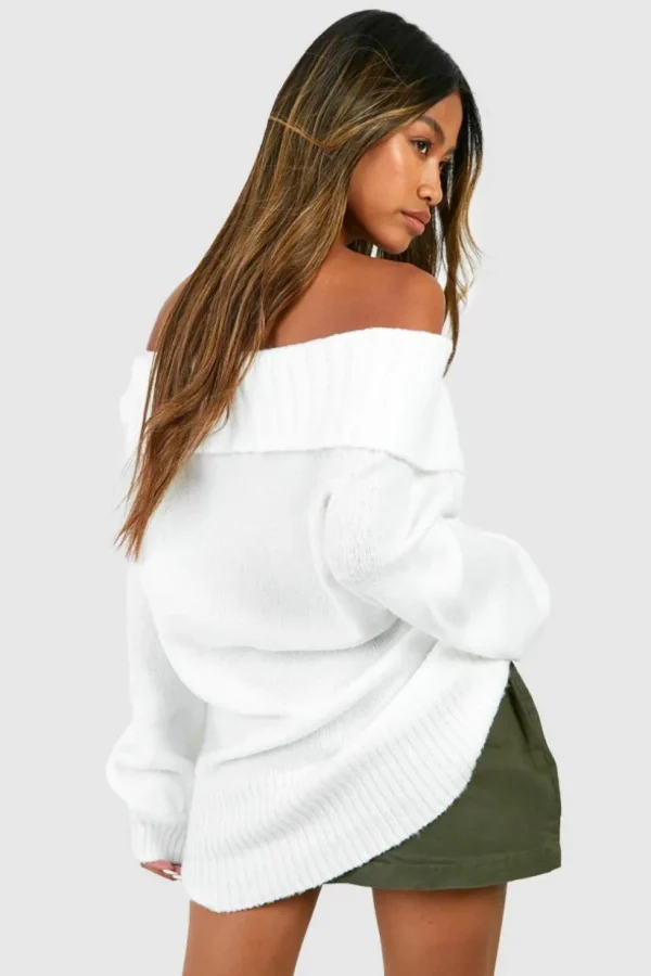 boohoo Oversized Collar Jumper | Women Shirts | Foundation