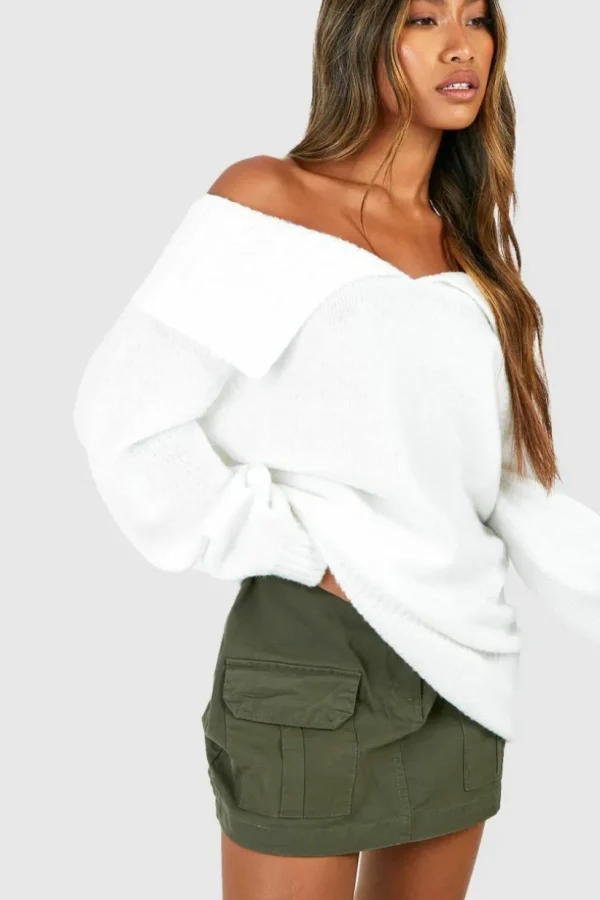 boohoo Oversized Collar Jumper | Women Shirts | Foundation