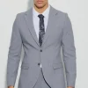 boohooMAN Jersey Skinny Single Breasted Suit Jacket | Suits & Tailoring | Suits & Tailoring