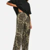 boohoo Leopard Print Denim Wide Leg Jean | Women Shirts | Foundation