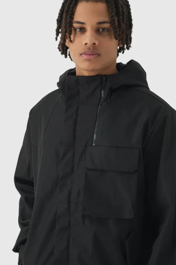 boohooMAN Lightweight Hooded Parka In | Man | Coats & Jackets