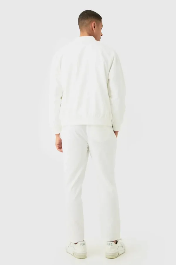 boohoo Linen Blend Mix & Match Suit Set in Off-white | Sets & Coords | Suits & Tailoring