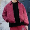 boohooMAN Liquid Satin Pu Padded Colla Bomber Jacket In | Coats & Jackets