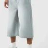 boohooMAN Long Line Denim Jorts In Grey Wash | Shorts