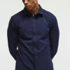 boohooMAN Long Sleeve Slim Fit Jersey Shirt | Shirts | Going Out Shirts