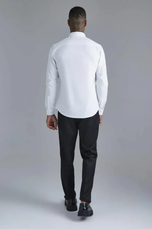 boohooMAN Long Sleeve Slim Fit Shirt | Going Out Tops | Going Out