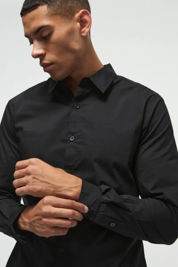 boohooMAN Long Sleeve Slim Shirt | Going Out | Shirts