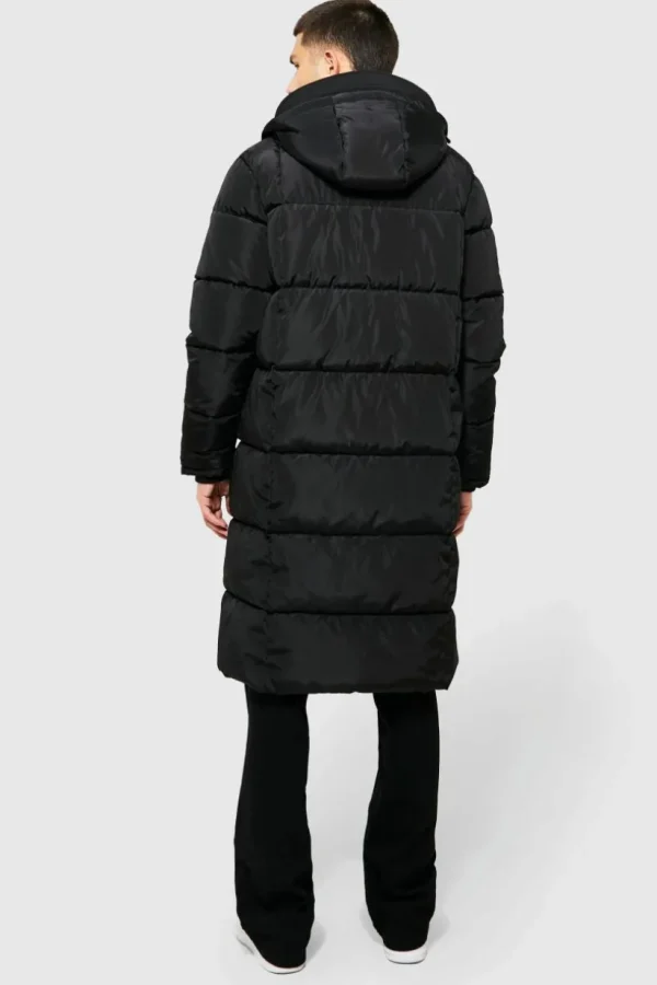 boohooMAN Longline Duvet Puffer in | Man | Coats & Jackets