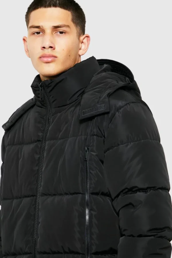 boohooMAN Longline Duvet Puffer in | Man | Coats & Jackets