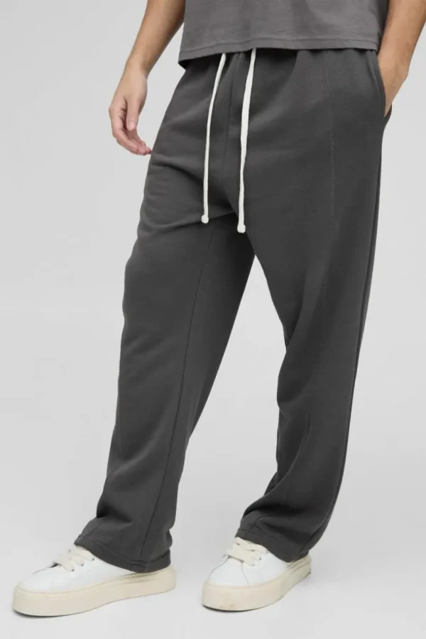 boohooMAN Loose Fit Drop Crotch Loopback Jogger | Joggers