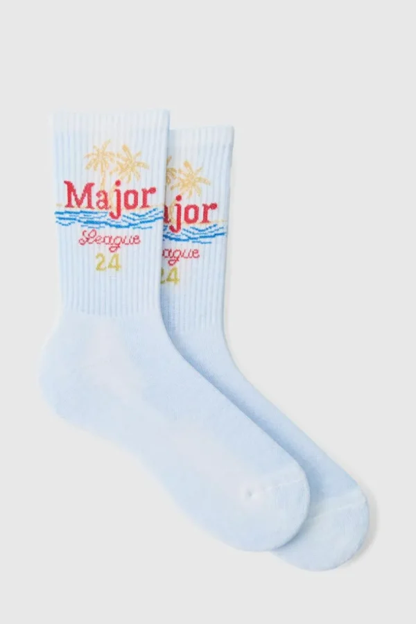 boohooMAN Major League Graphic Sports Socks | Underwear & Socks | Underwear & Socks