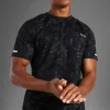 boohooMAN Man Active Abstract Print Reg Fit T-Shirt | Gym T-Shirts & Vests