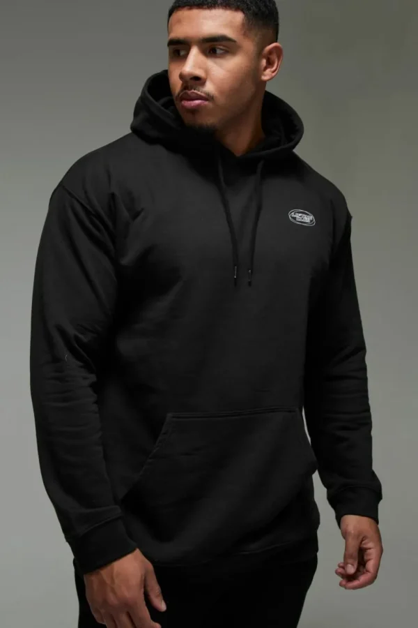 boohooMAN Man Active Blurred Oversized Hoodie | Gym Clothes | Gym Hoodies