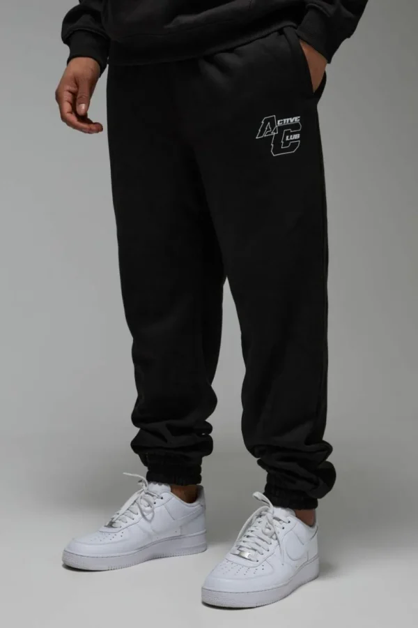 boohooMAN Man Active Club Regular Fit Jogger | Gym Joggers | Gym Clothes