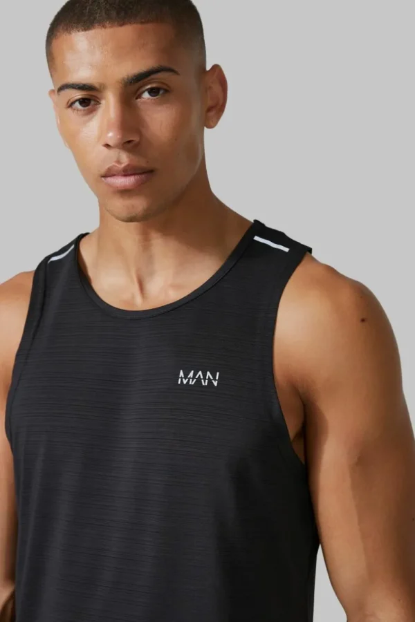 boohooMAN Man Active Engineered Performance Reg Fit Vest | Gym T-Shirts & Vests | Gym Clothes