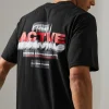 boohooMAN Man Active Essentials Blurred Oversized T-shirt | Gym T-Shirts & Vests | Gym Clothes