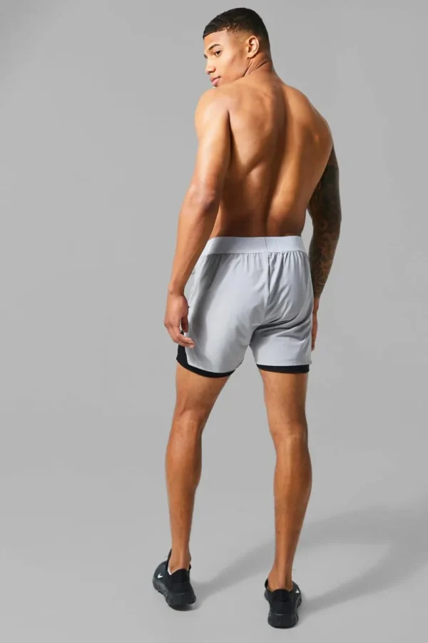 boohooMAN Man Active Extreme Split 3inch 2-in-1 Regular Fit Short | Gym Shorts | Gym Clothes